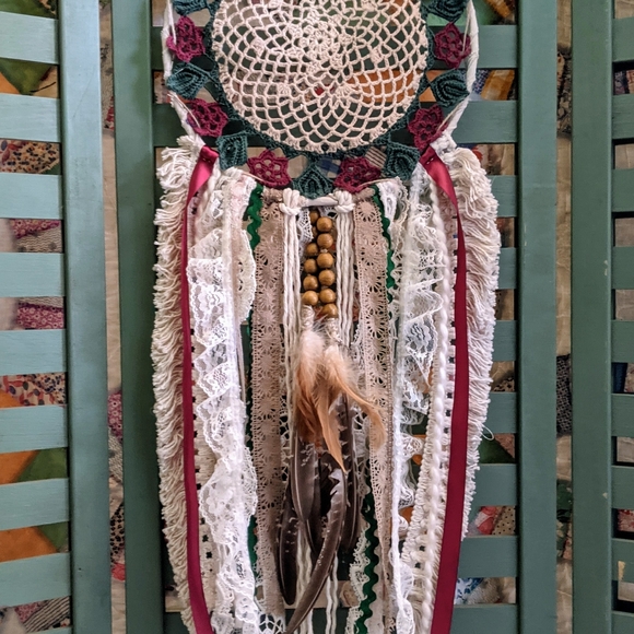 Nwt Handcrafted Shabby Chic Boho Dream Catcher - Picture 5 of 9